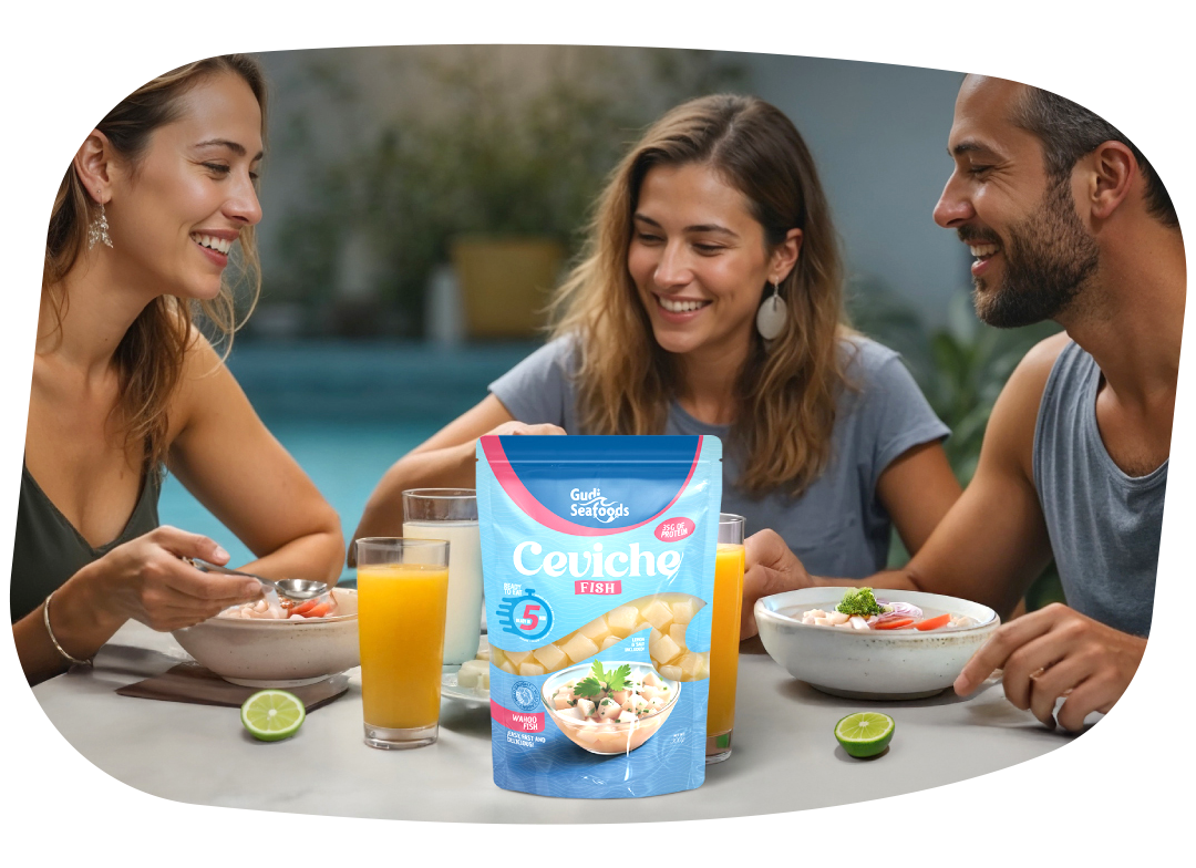 Family eating Gudi SeaFoods